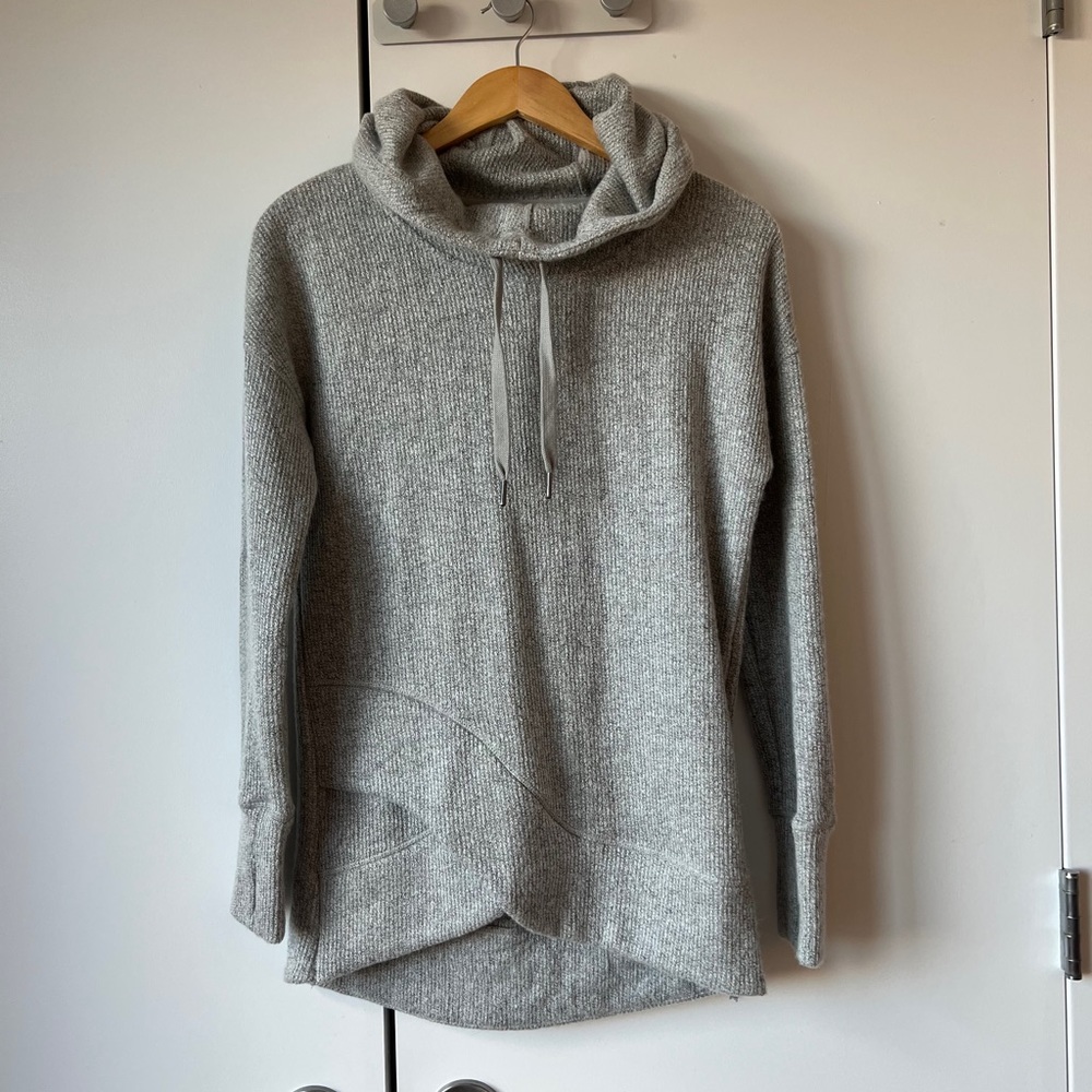 Woven grey hoodie